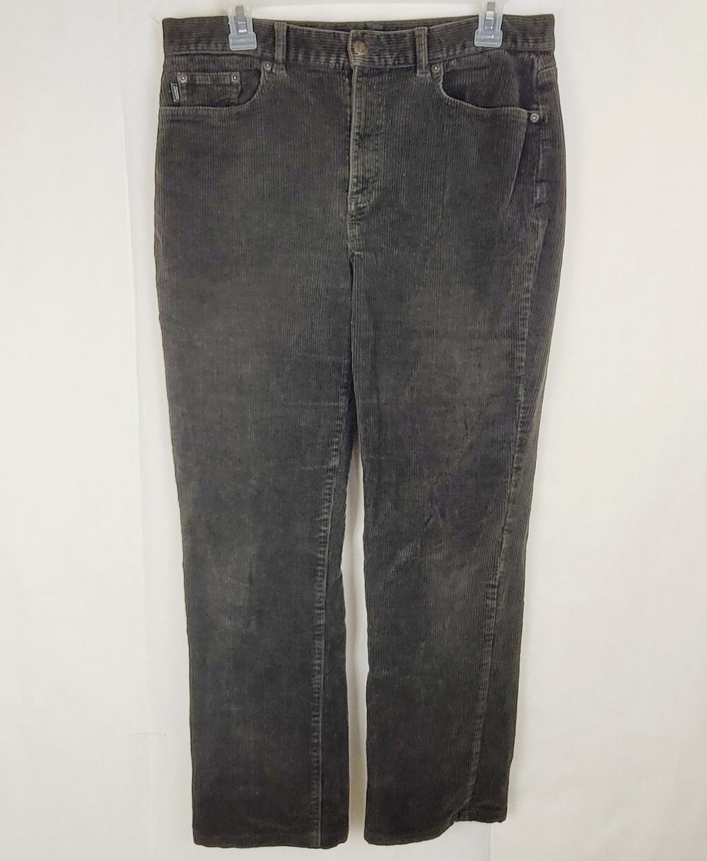 Lauren Jeans Co green corduroy pants Size 10 Preppy Heritage Retro Classic